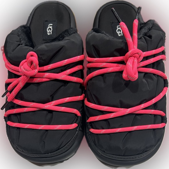 NWOB Ugg SZ 7 black/pink “Spaceslider” SEE MANUFACTURER’S DESCRIPTION IN PHOTOS - Picture 3 of 8